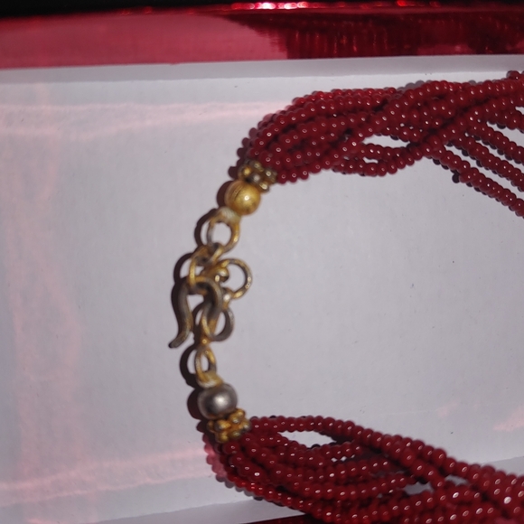 Vintage Beaded necklace with pendant - Picture 3 of 4